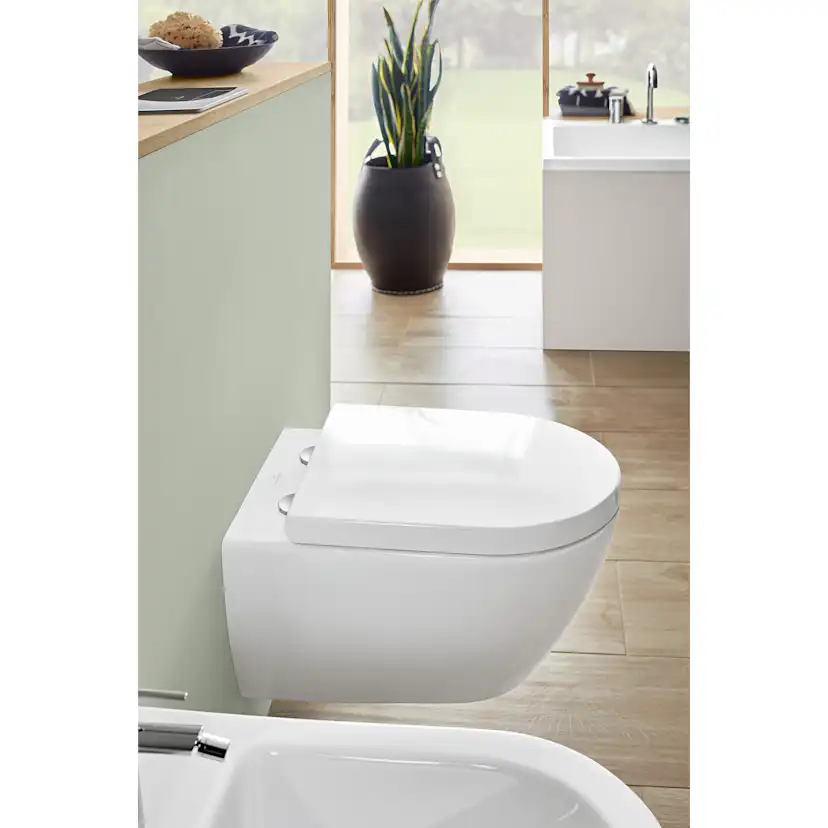 Vägghängd toalett Villeroy & Boch Subway 2.0 5614R201 Vit Alpin, med Toalettsits