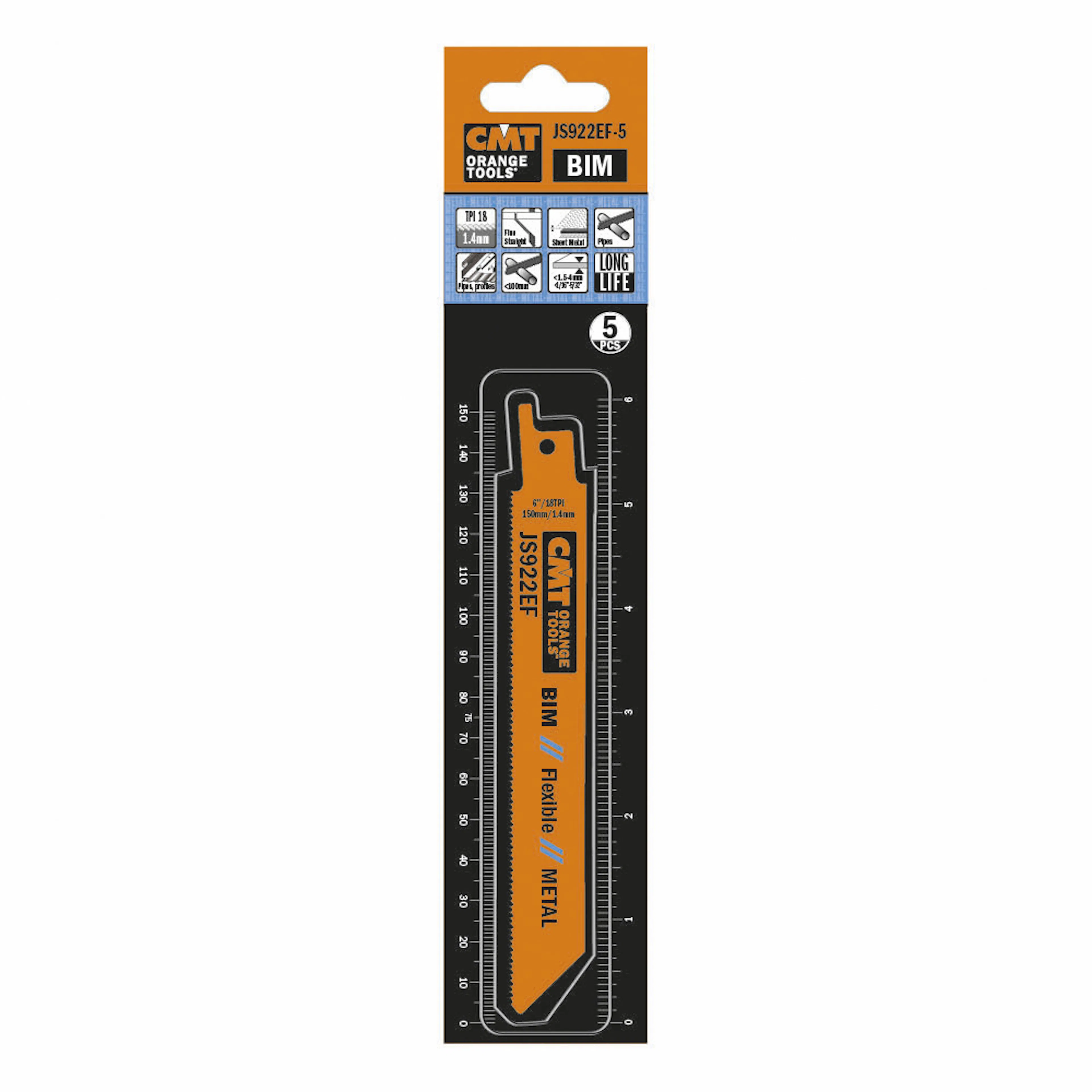 Tigersågblad CMT Orange Tools Metall 150mm BIM Flex JS922BF-5
