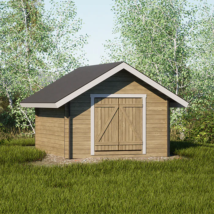 Timmerförråd LP Garden S-M (10m²) Rak Vägg