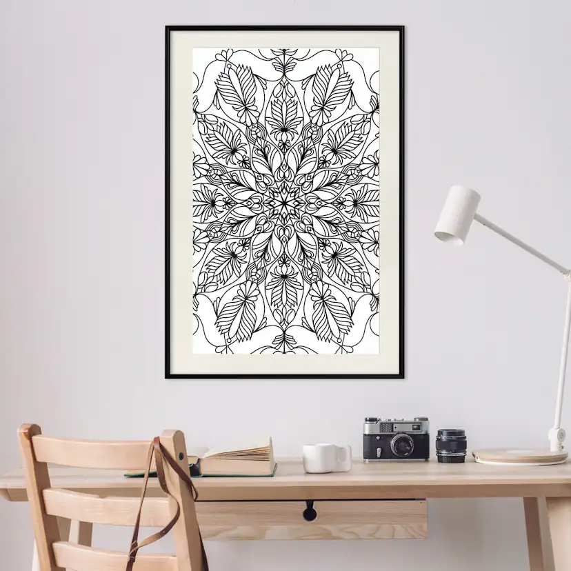 Poster Artgeist Affisch Black Mandala