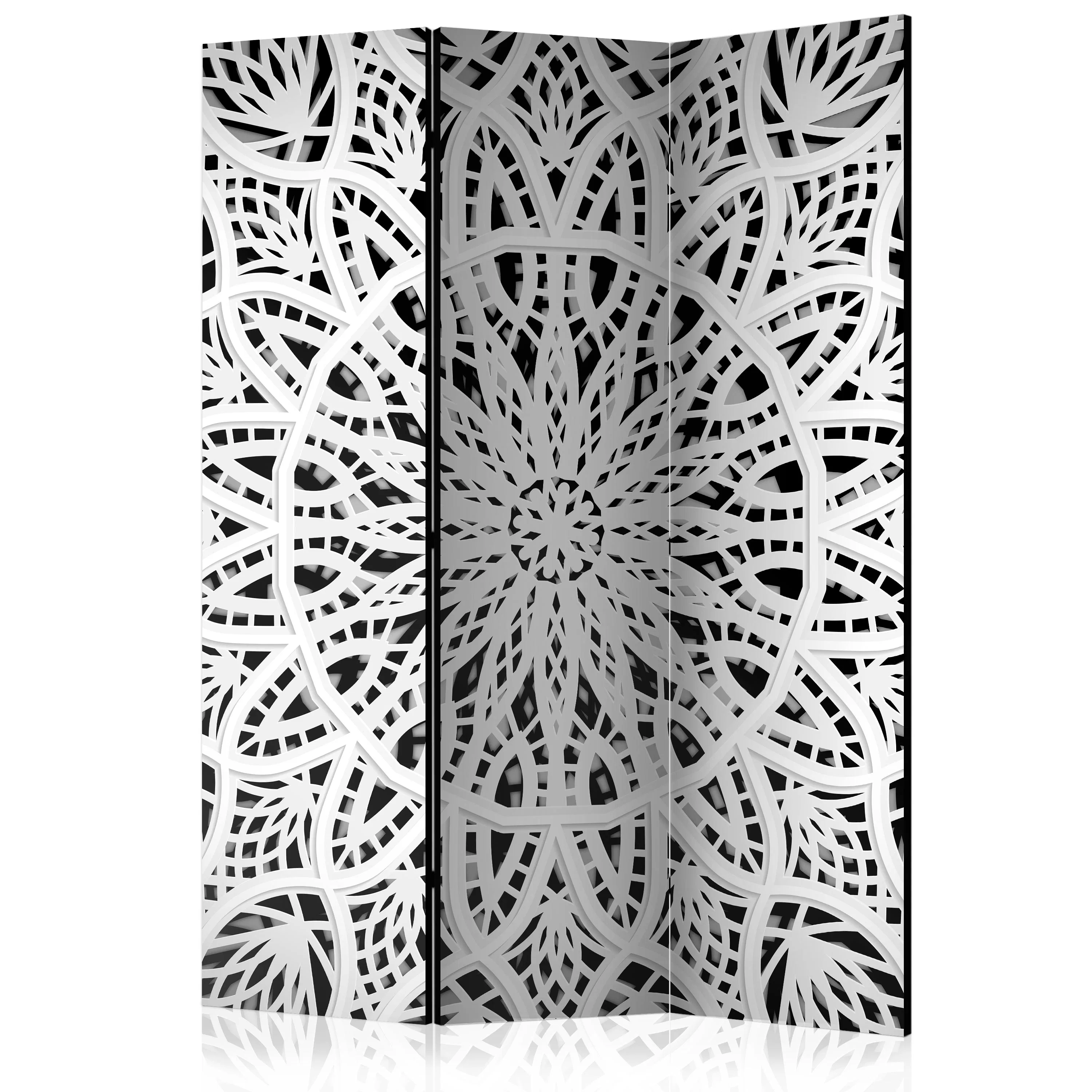 Rumsavdelare Skärmvägg Arkiio White Mandala 135x172 cm