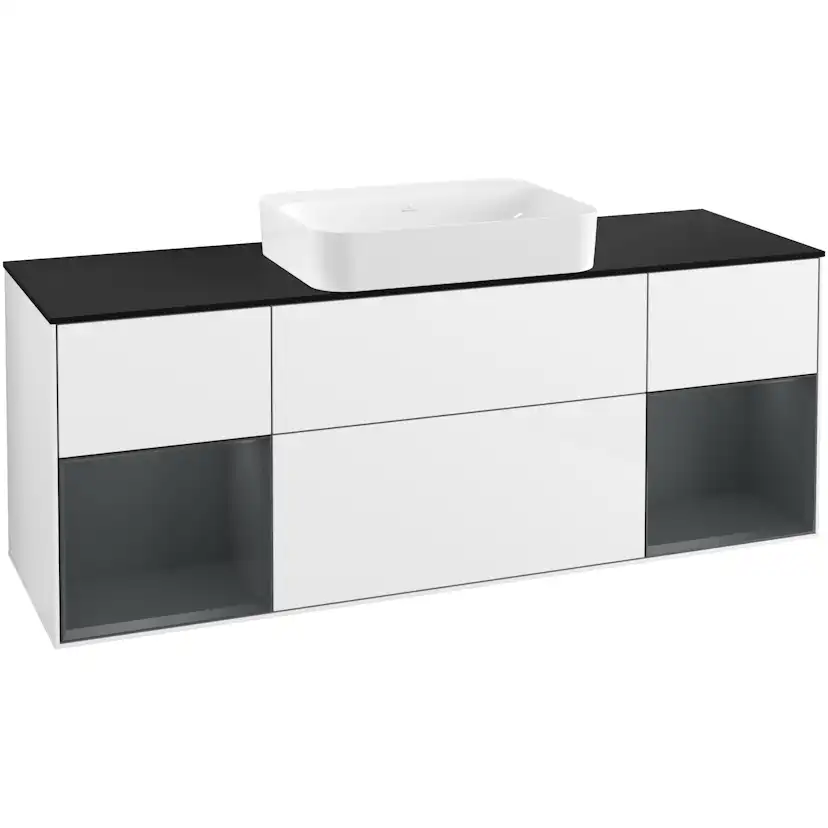 Tvättställsskåp Villeroy & Boch Finion med Två Hyllor och Bänkskiva för Fristående Tvättställ