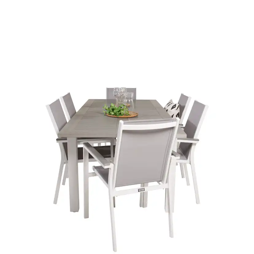 Matgrupp Venture Home Aleyna 160/240 med 6 Pincy Stolar