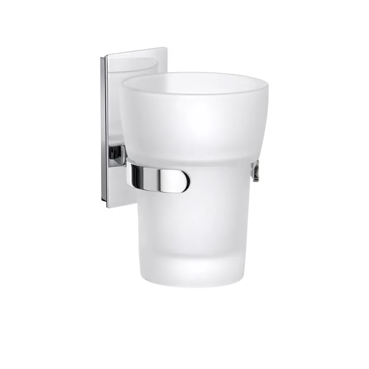 Tandborstglas Smedbo Pool ZK343 Krom/Frostat Glas