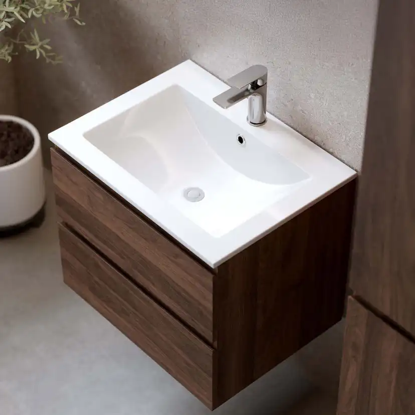 Tvättställsskåp Bathlife Eufori med Tvättställ och Spegel Skina