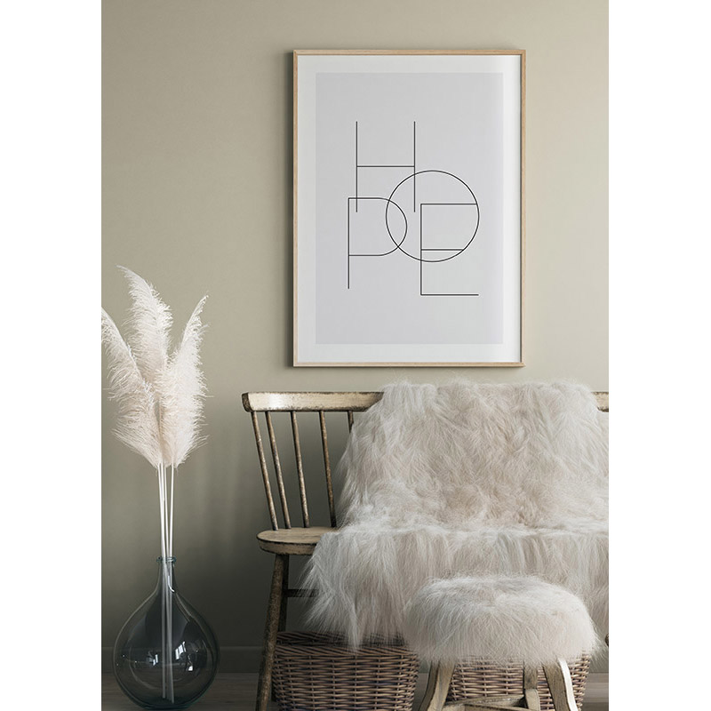 Poster Gallerix Hope Typo