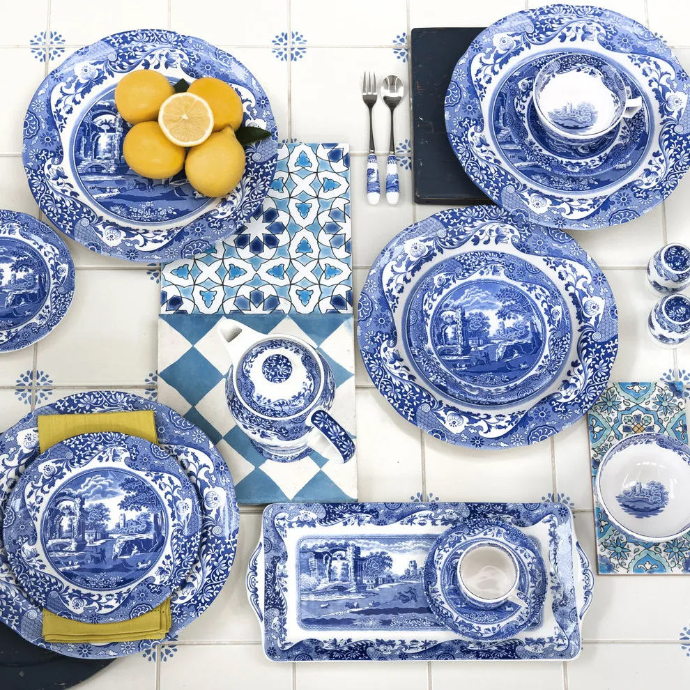 Tekopp Spode Blue Italian med Fat