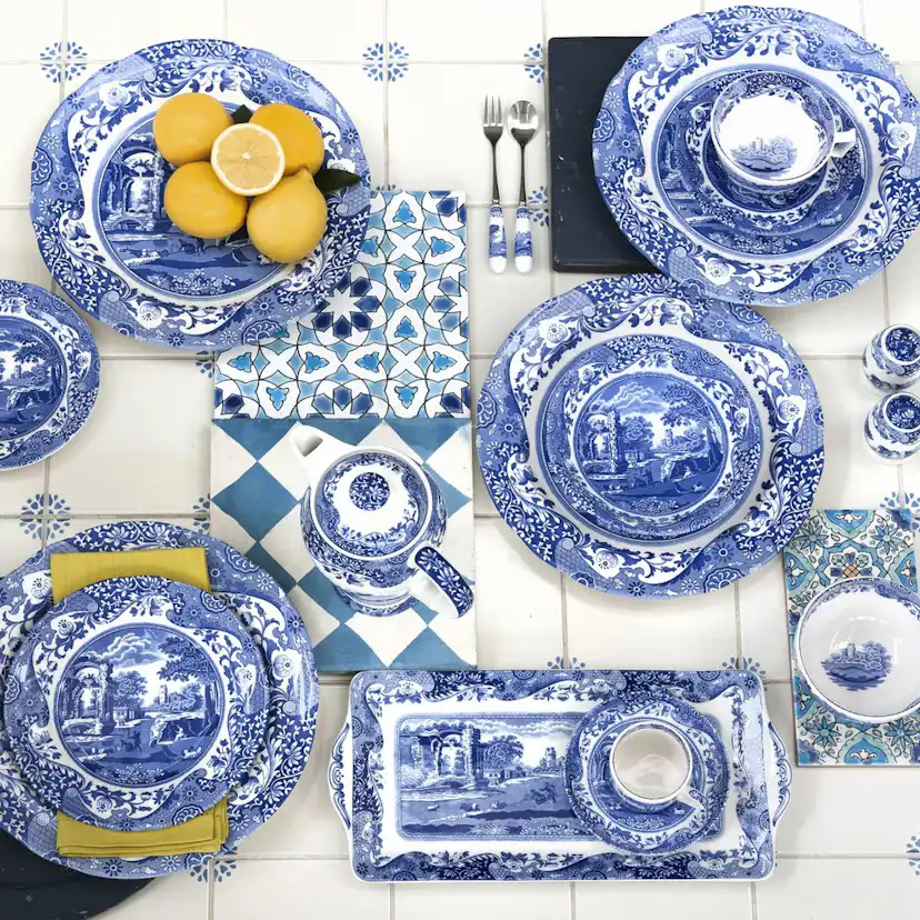 Tekopp Spode Blue Italian med Fat
