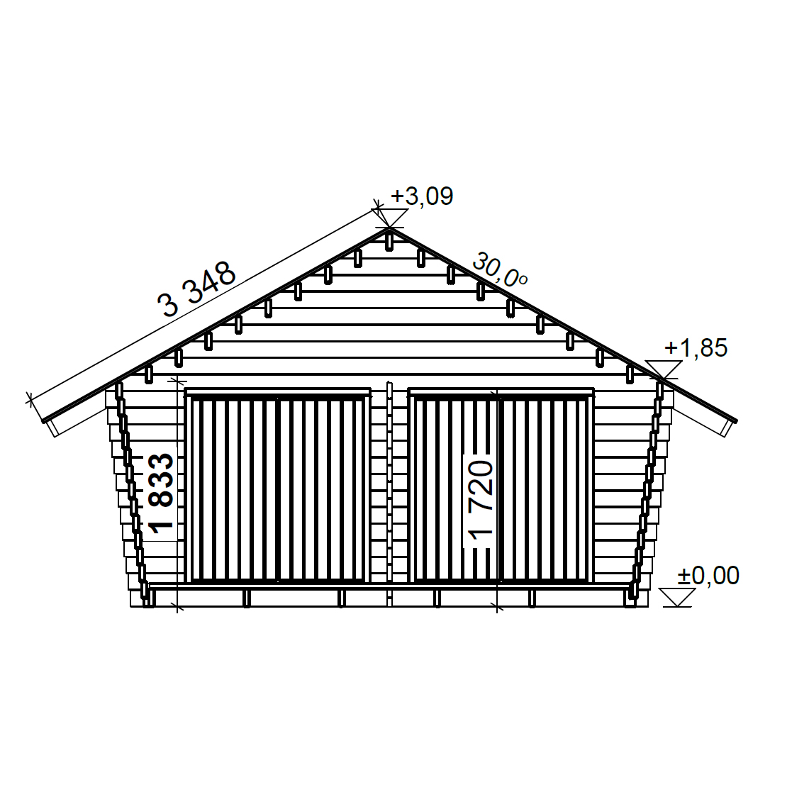 Timmerlada LP Garden Tuplakymppi  20 m²