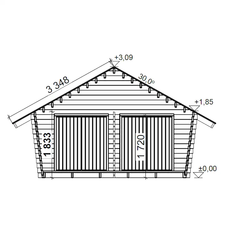 Timmerlada LP Garden Tuplakymppi 20 m²