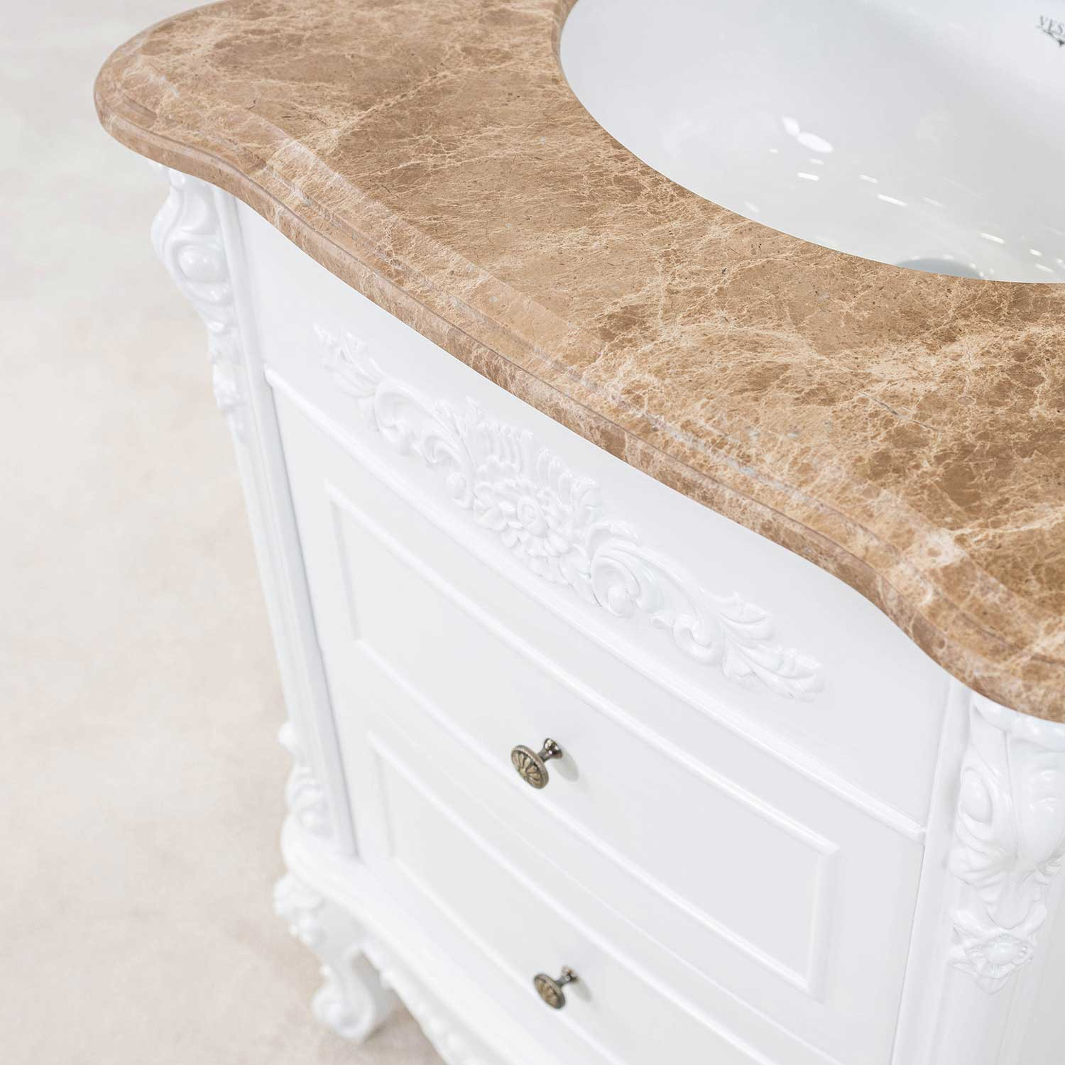Tvättställsskåp Vesani Ottawa Beige Marmor