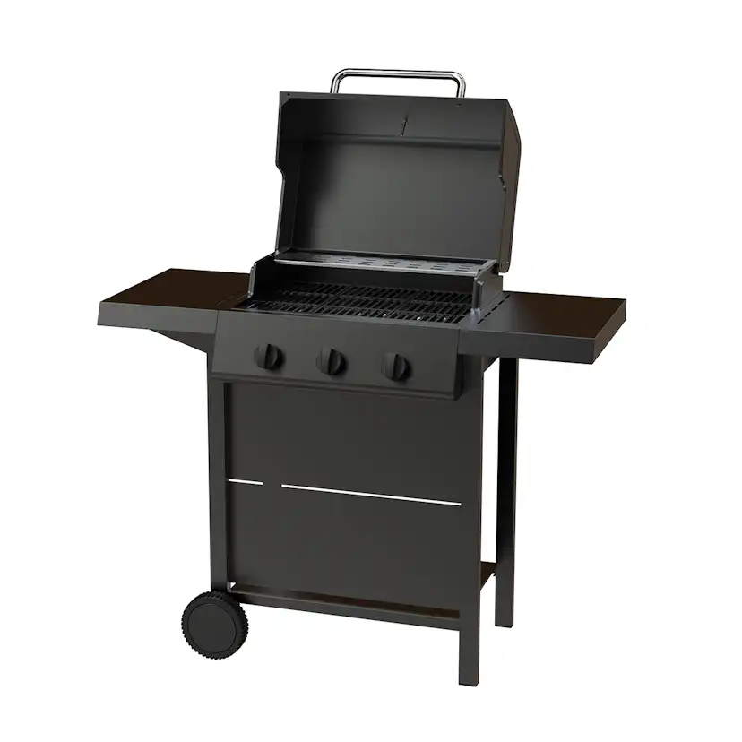 Gasolgrill Dose Barbeque 3 Brännare Svart