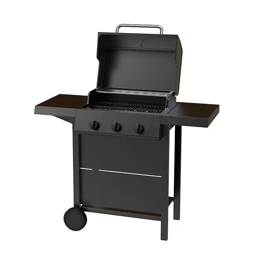 Gasolgrill Dose Barbeque 3 Brännare Svart