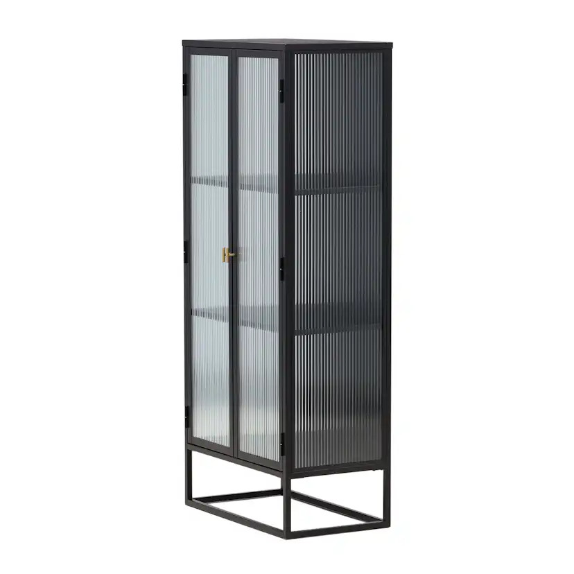 Vitrinskåp Venture Home Garis Svart Stål 160cm