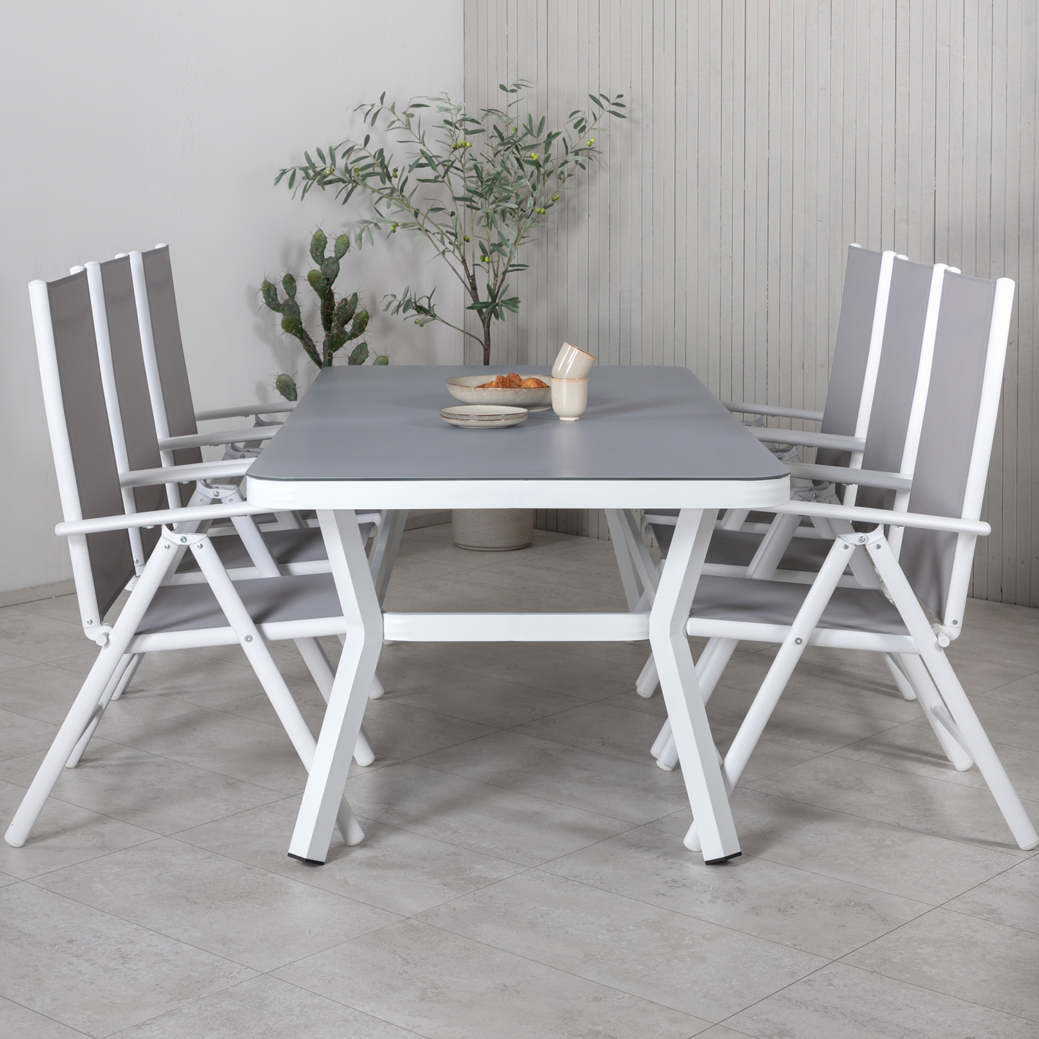 Matgrupp Venture Home Virya 160x90 med 6 Break Matstolar