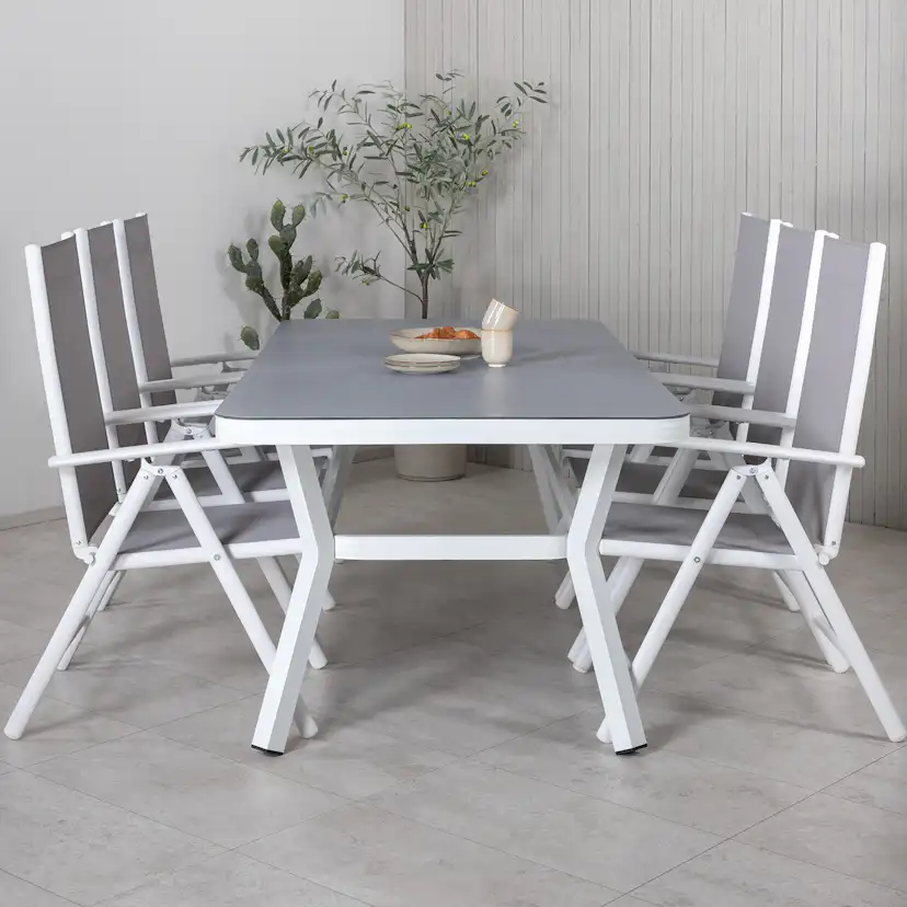 Matgrupp Venture Home Virya 160x90 med 6 Break Matstolar