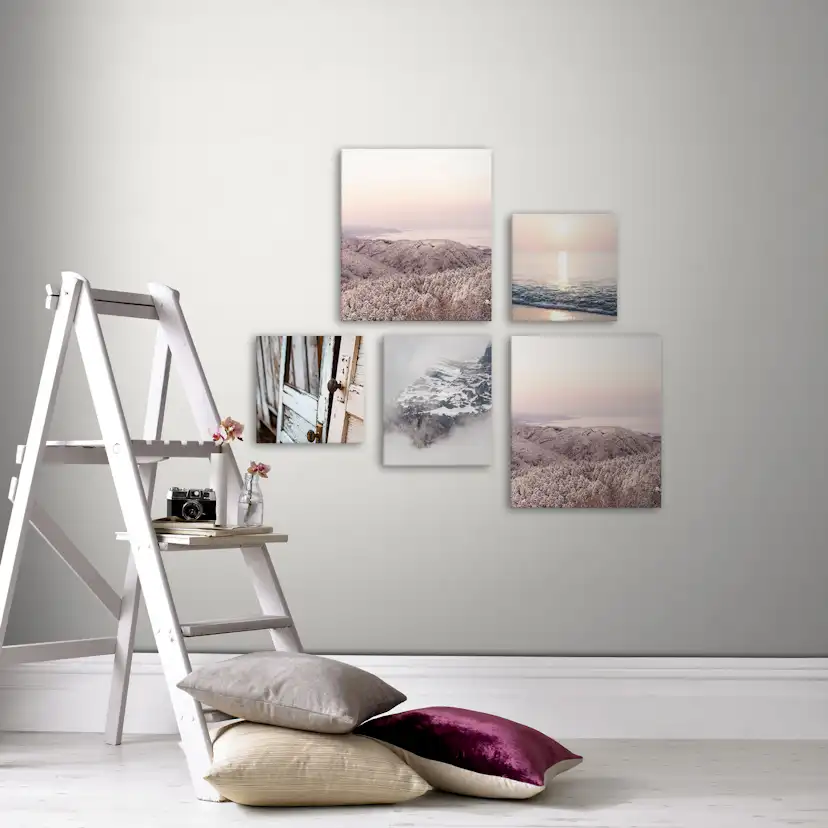 Tavla Art For The Home 5 Delar Zen Rosa