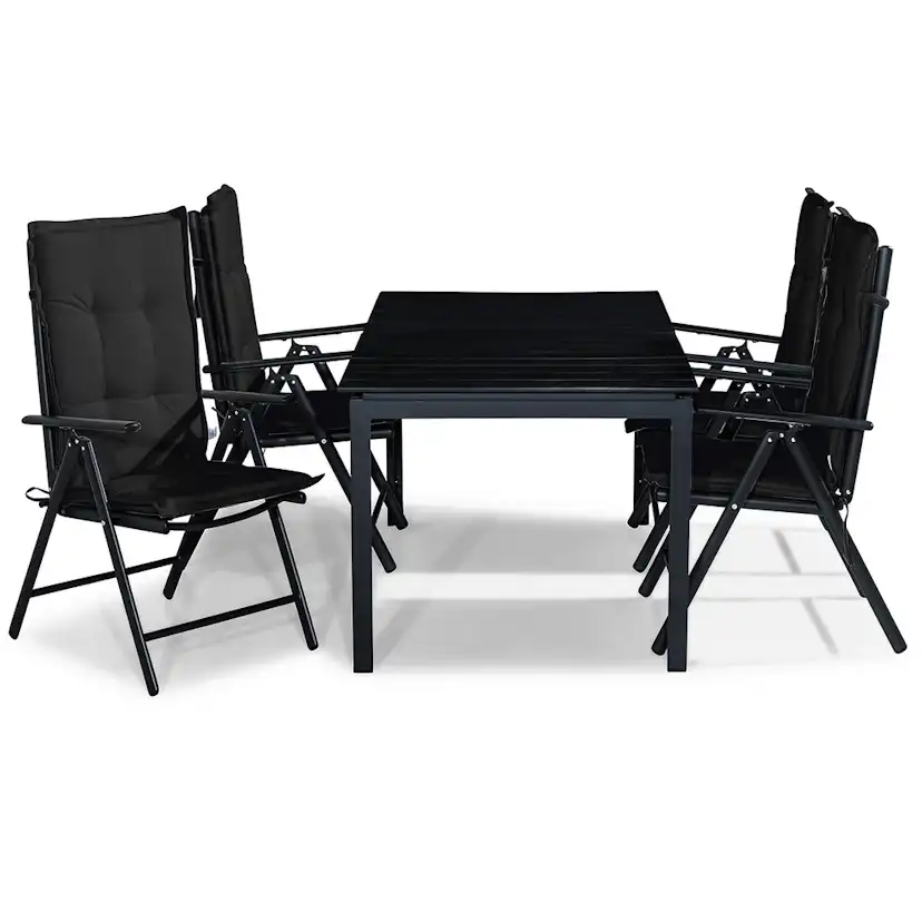 Matgrupp Comfort Garden Tunis 152-210x90 med 4 Positionsstolar Maggie