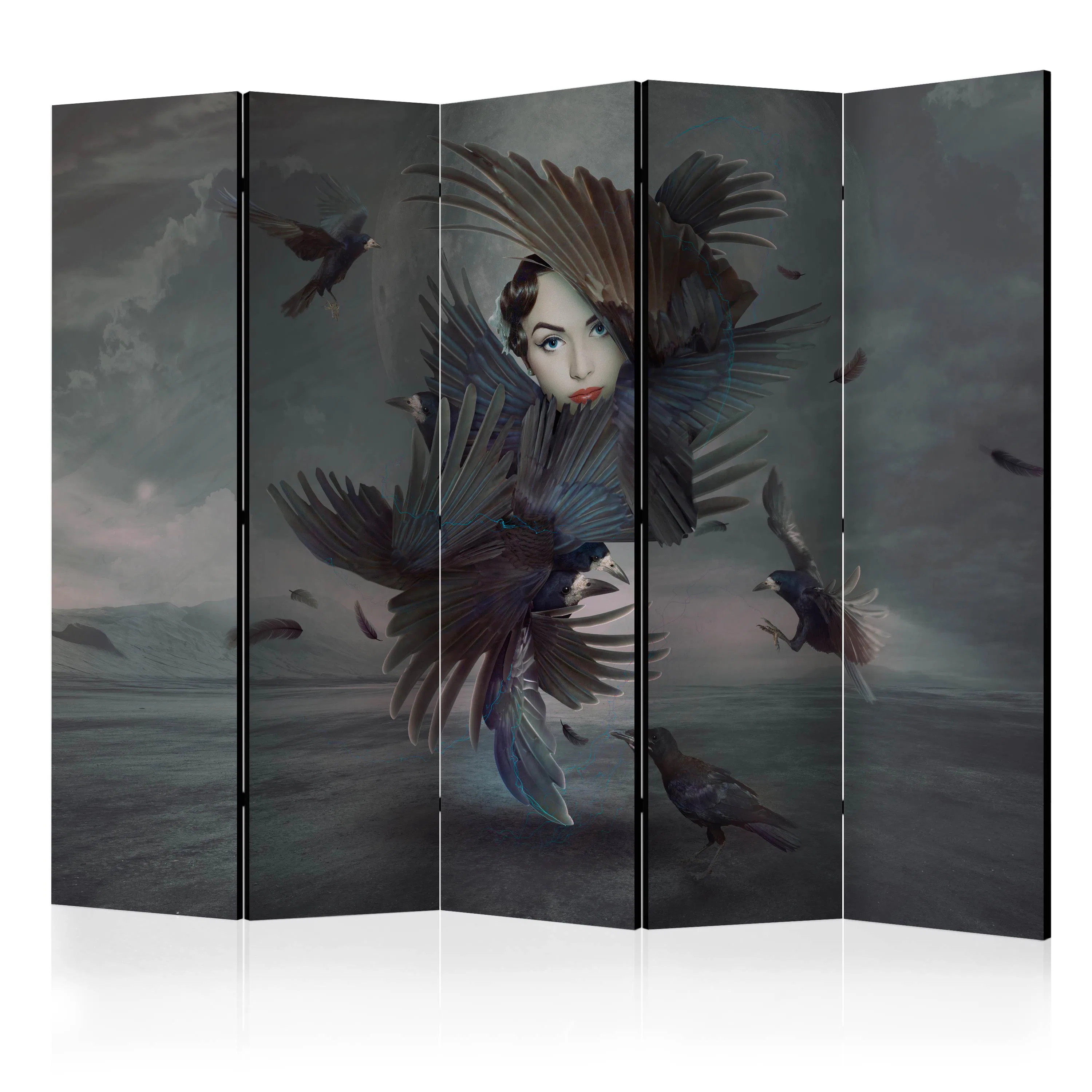 Rumsavdelare Skärmvägg Arkiio Covered in Feathers II 225x172 cm