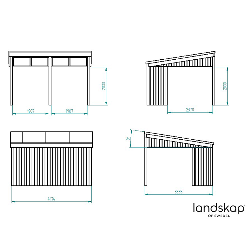 Fristående Uterumstomme Landskap Gnistra
