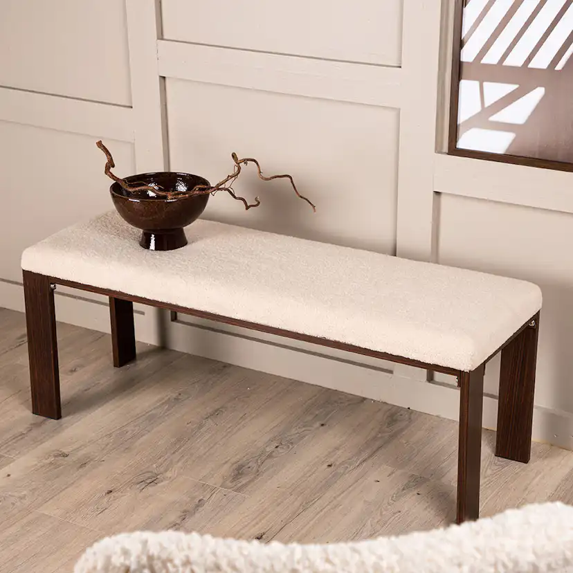 Sittbänk Venture Home Chester Off White Rektangulär Bänk 120cm