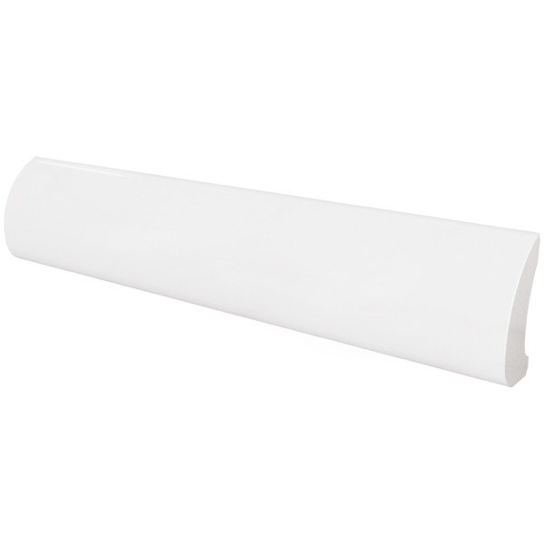 Kakeldekor Konradssons Evolution Bullnose Vit Blank 3x15 cm