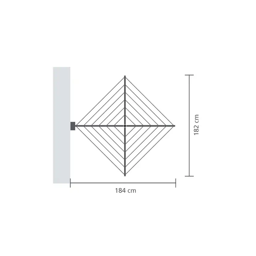 Torkvinda Brabantia WallFix 24 m + Skyddsbox