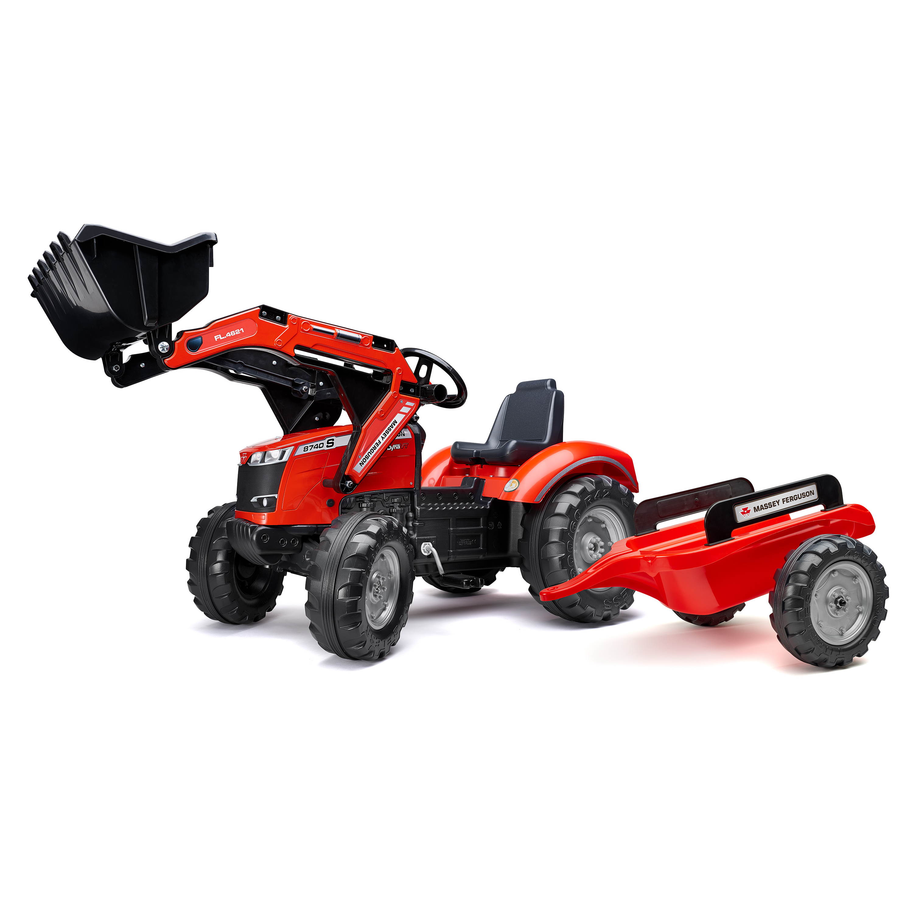 Trampbil FALK Frontlastare med vagn Massey Ferguson