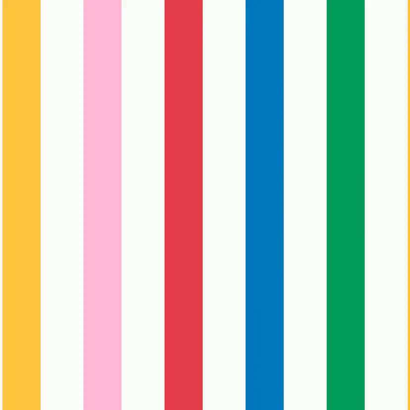 Tapet Joules Country Critters Chunky Stripe White/rainbow