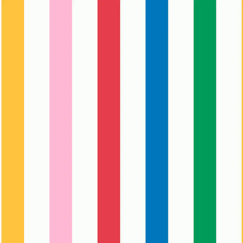 Tapet Joules Country Critters Chunky Stripe White/rainbow