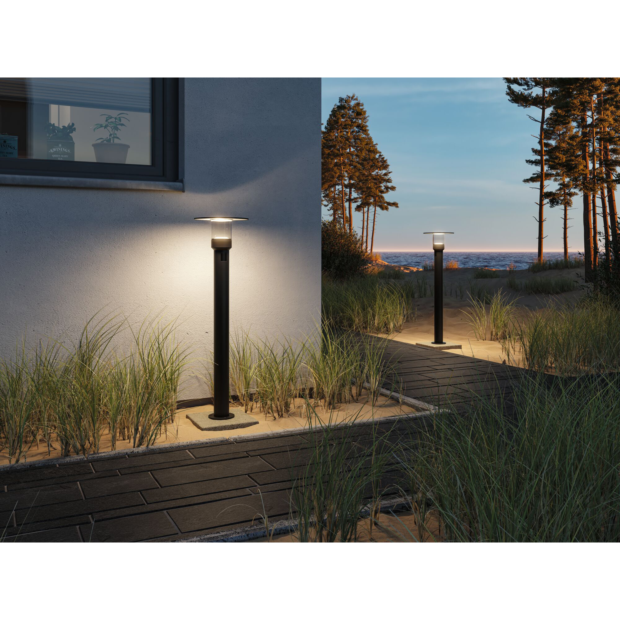 Pollare LED Paulmann Sienna med Skymningsstyrd rörelsedetektor Seawater Resistant IP44 230V