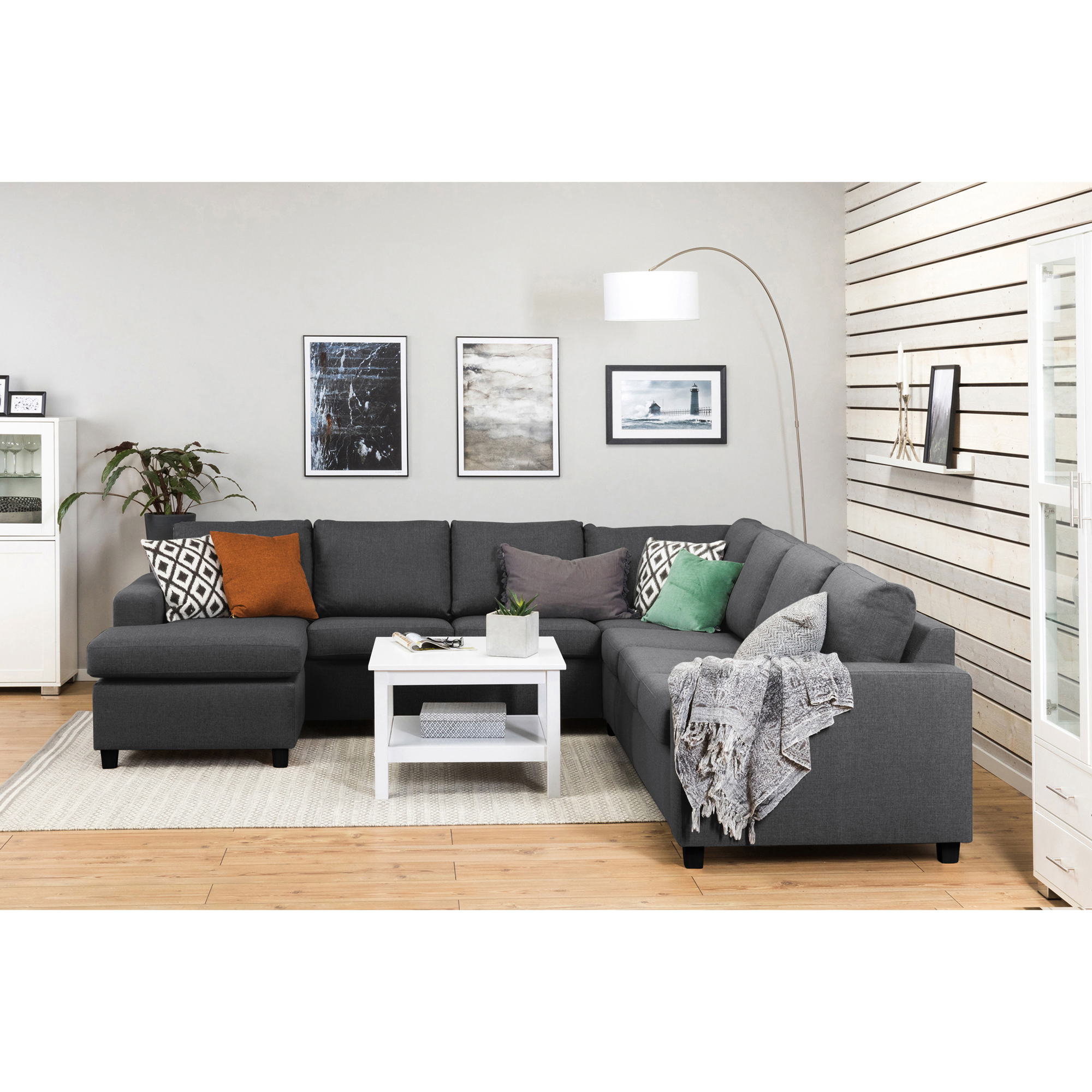 6-sitssoffa Basic Home Crazy U-formad med Divan Large 285 cm