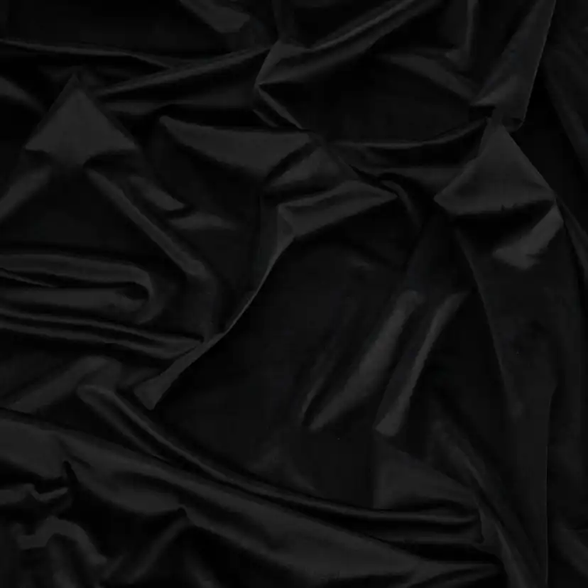 Mary Curtain Polyester/velvet - Black - 135*250 - Multi band Svart
