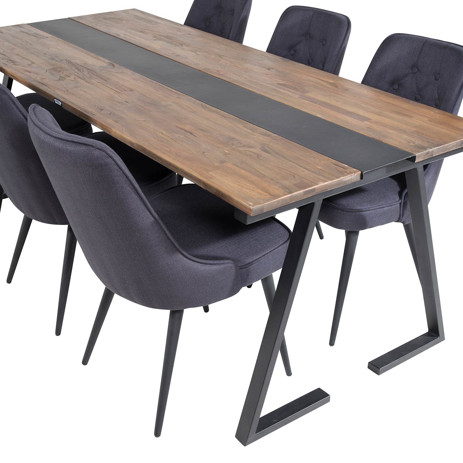 Matgrupp Venture Home Jane med 6 Vera Stolar Polyestertyg