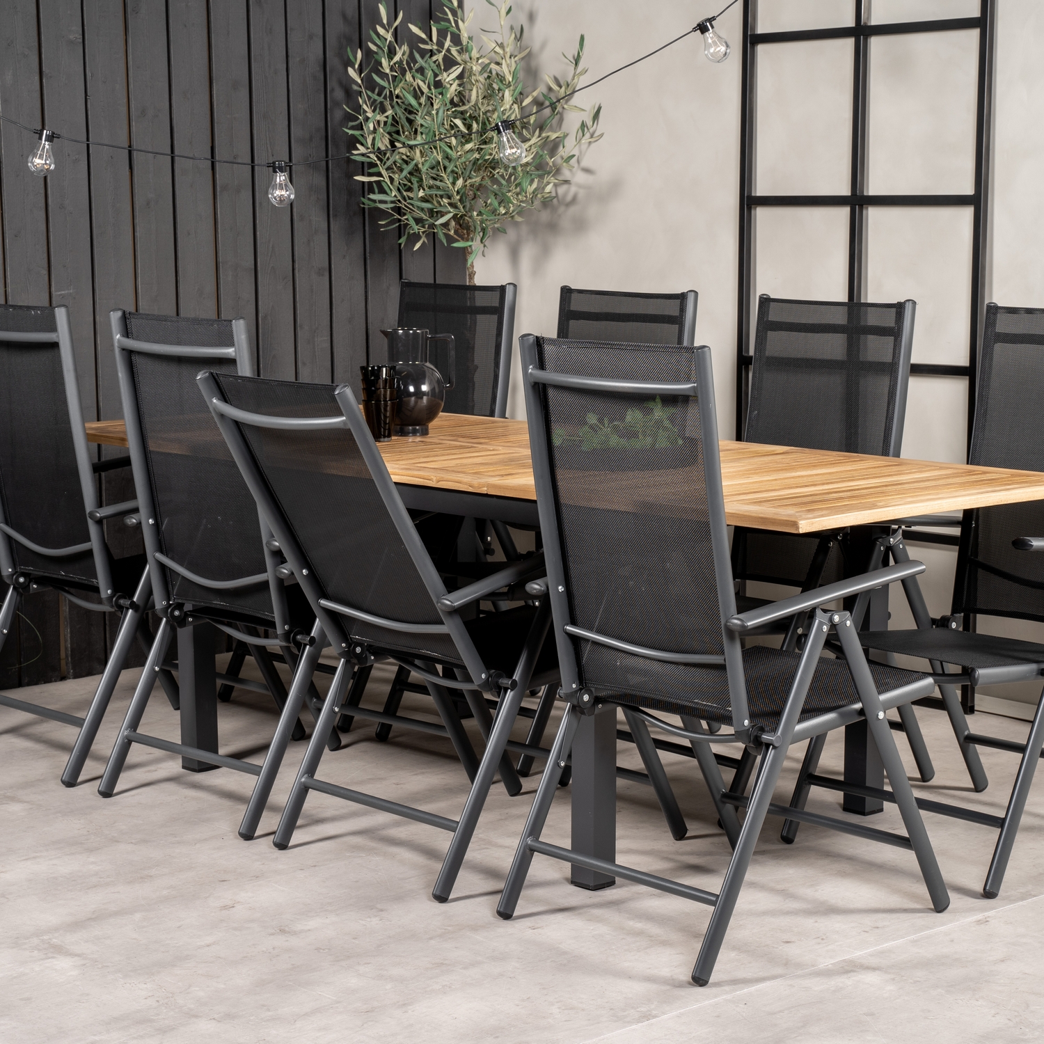 Matgrupp Venture Home Perla 160/240 med 8 Bront Positionsstolar