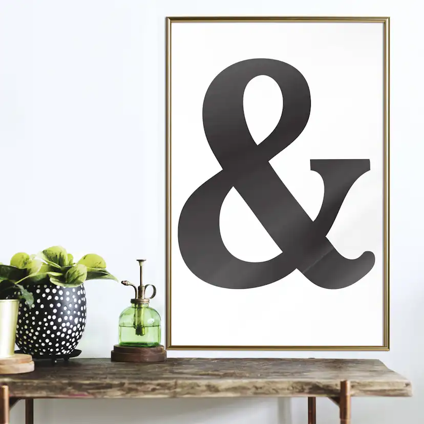 Poster Artgeist Affisch Black Ampersandem