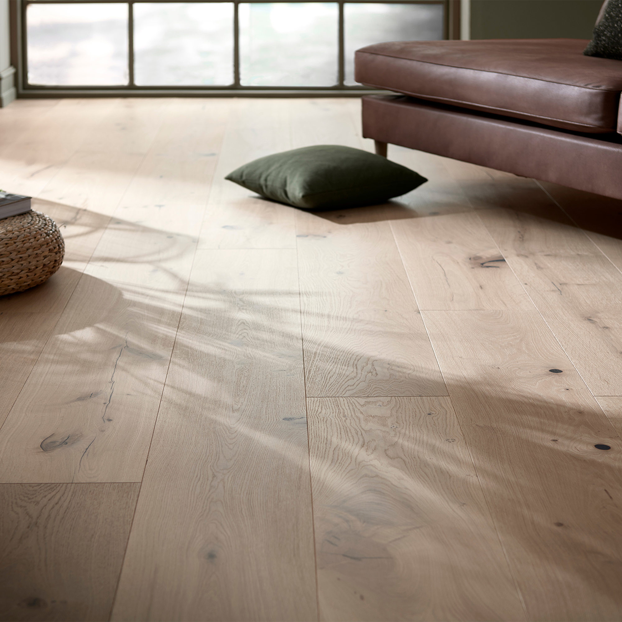 Parkettgolv Nordic Floor Grand Country Ek Vit Mattlack 1-Stav