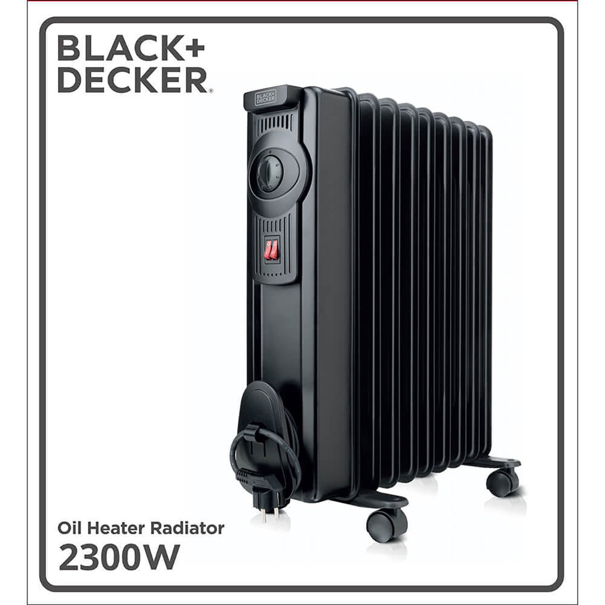 Element Black+Decker 2300W Oljeelement med Justerbar Termostat