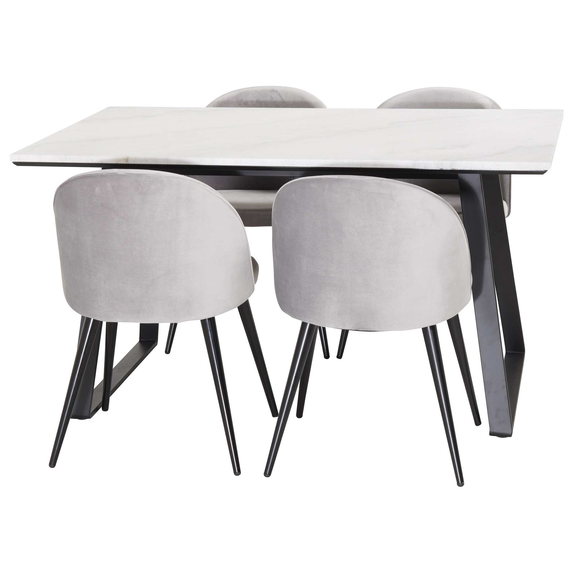 Matgrupp Venture Home Estelle med 4 Valentina Stolar