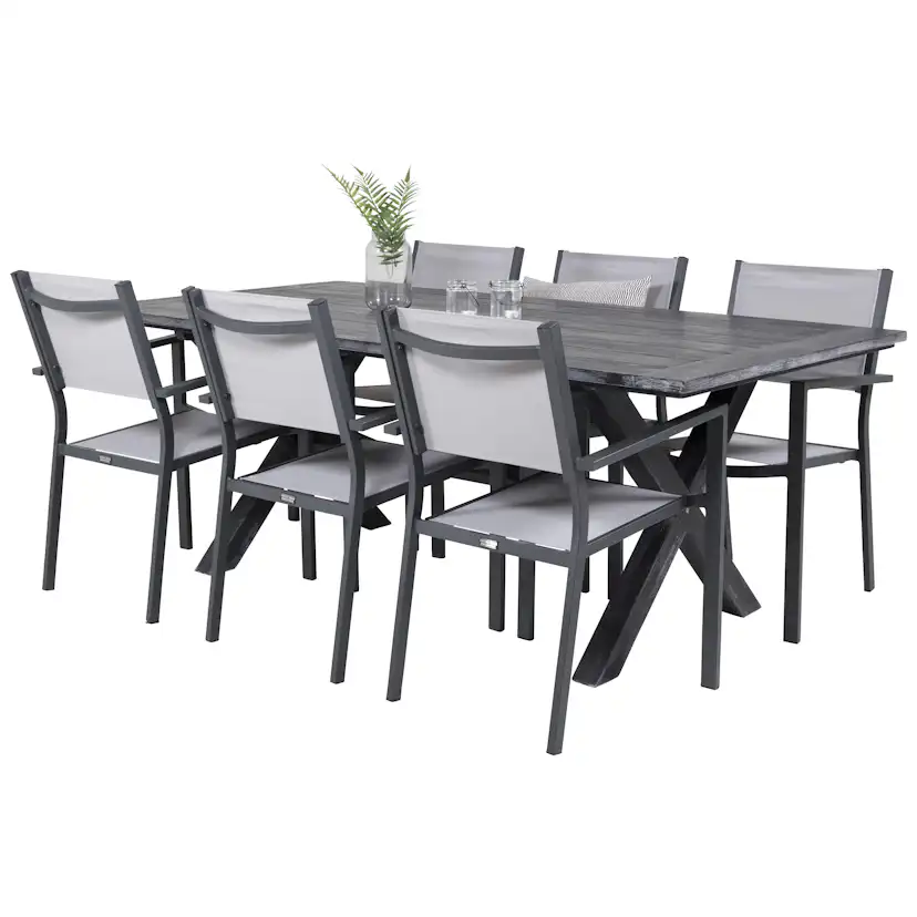 Matgrupp Venture Home Rossi 200 med 6 Copacabana Matstolar