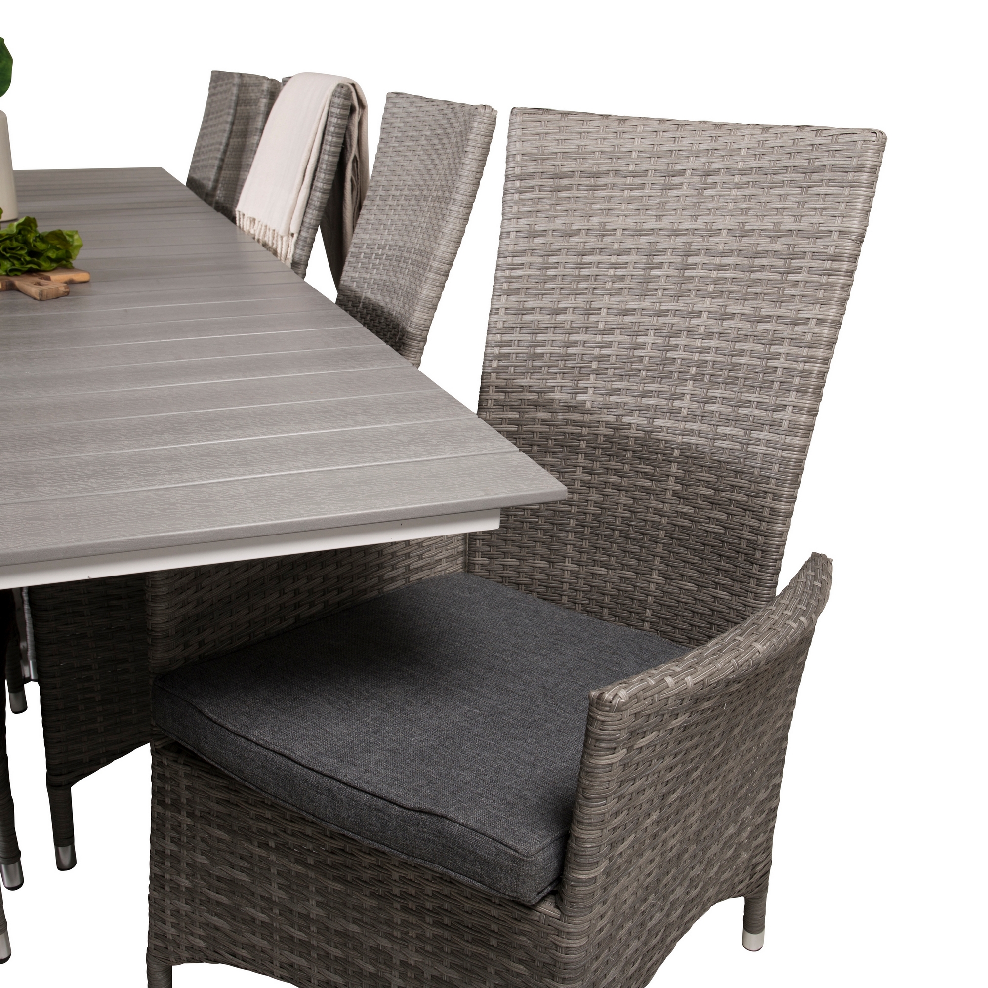 Matgrupp Venture Home Lova 224/324 med 10 Pishi Karmstolar