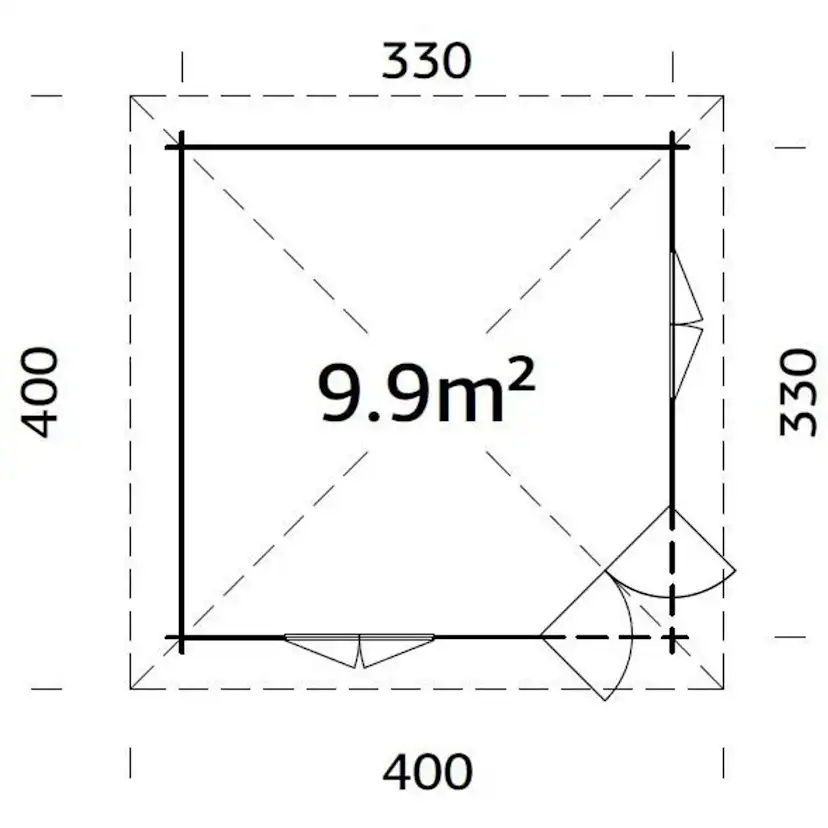 Melanie 10,9 m2 (inv. 9,6 m2) Obehandlad