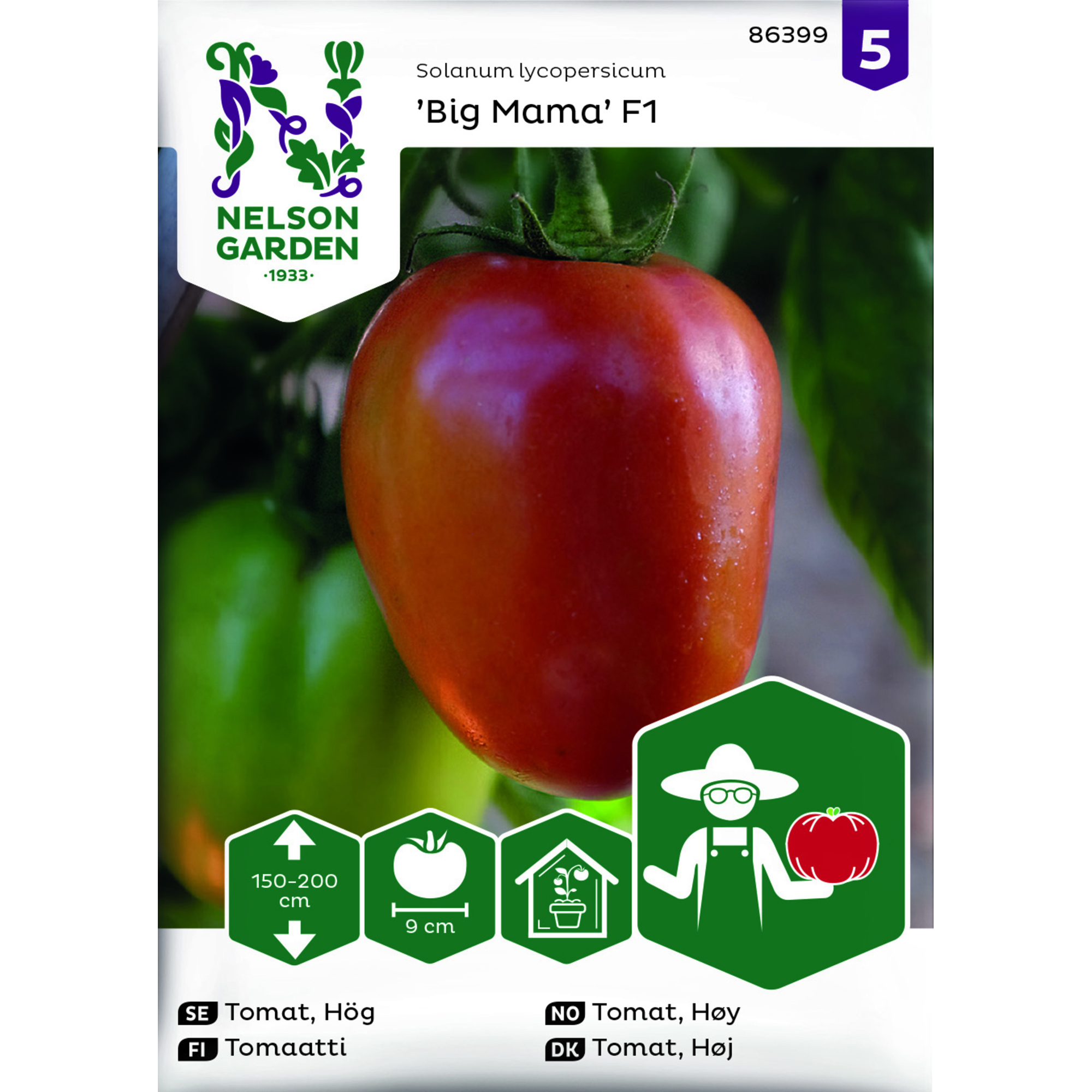 Frö Nelson Garden Tomat Hög Big Mama F1