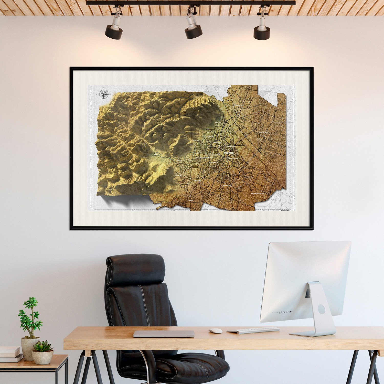 Poster Artgeist Affisch Isometric Map Vienna