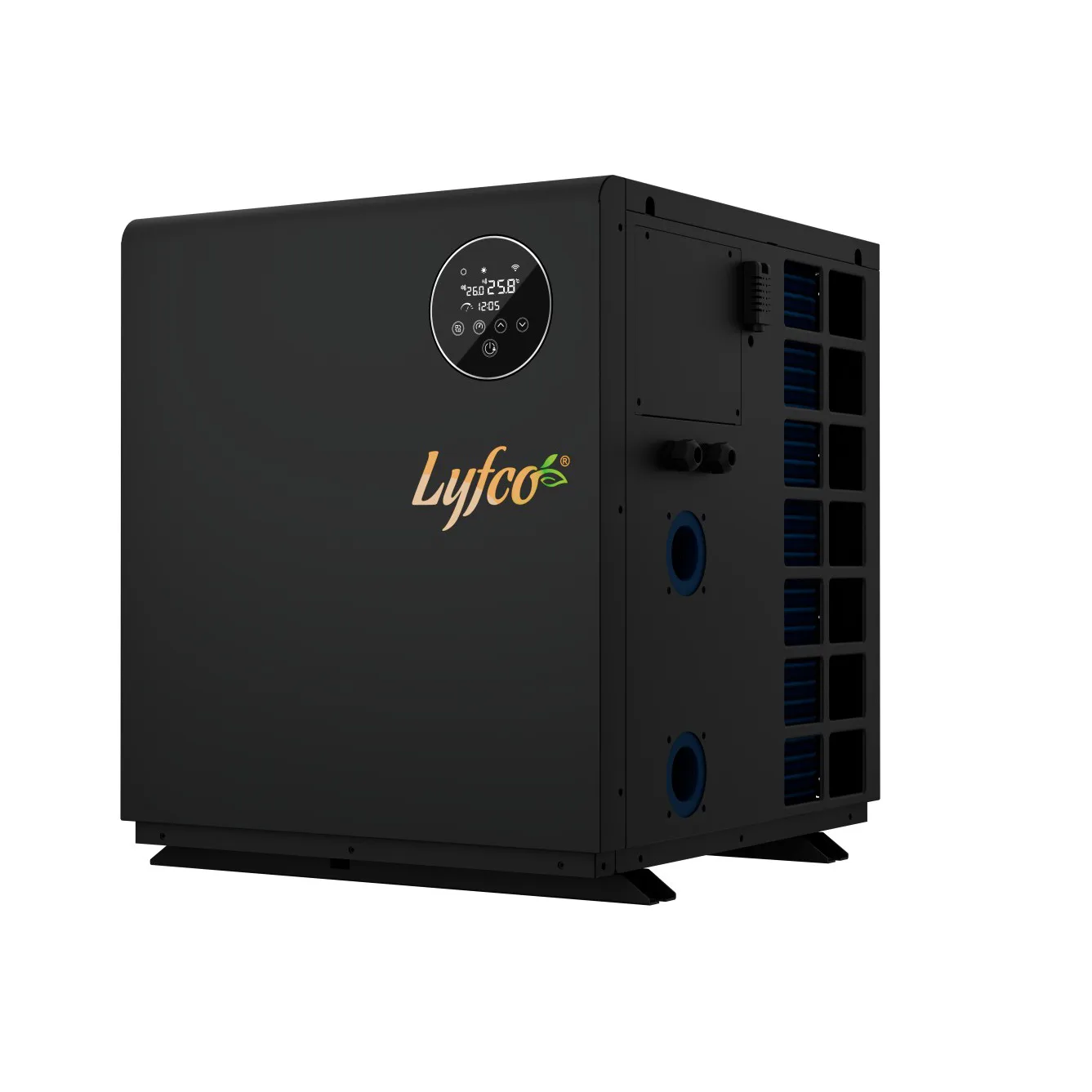 Poolvärmepump Lyfco 170R3V Vertikal Inverter 17kW Med WiFi-Styrning