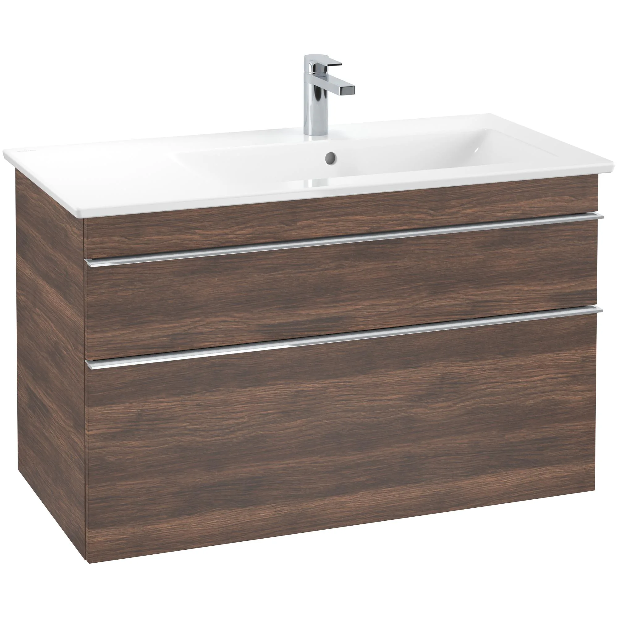 Tvättställsskåp Villeroy & Boch Venticello 95 cm med 2 Lådor för Ocentrerat Skåpstvättställ