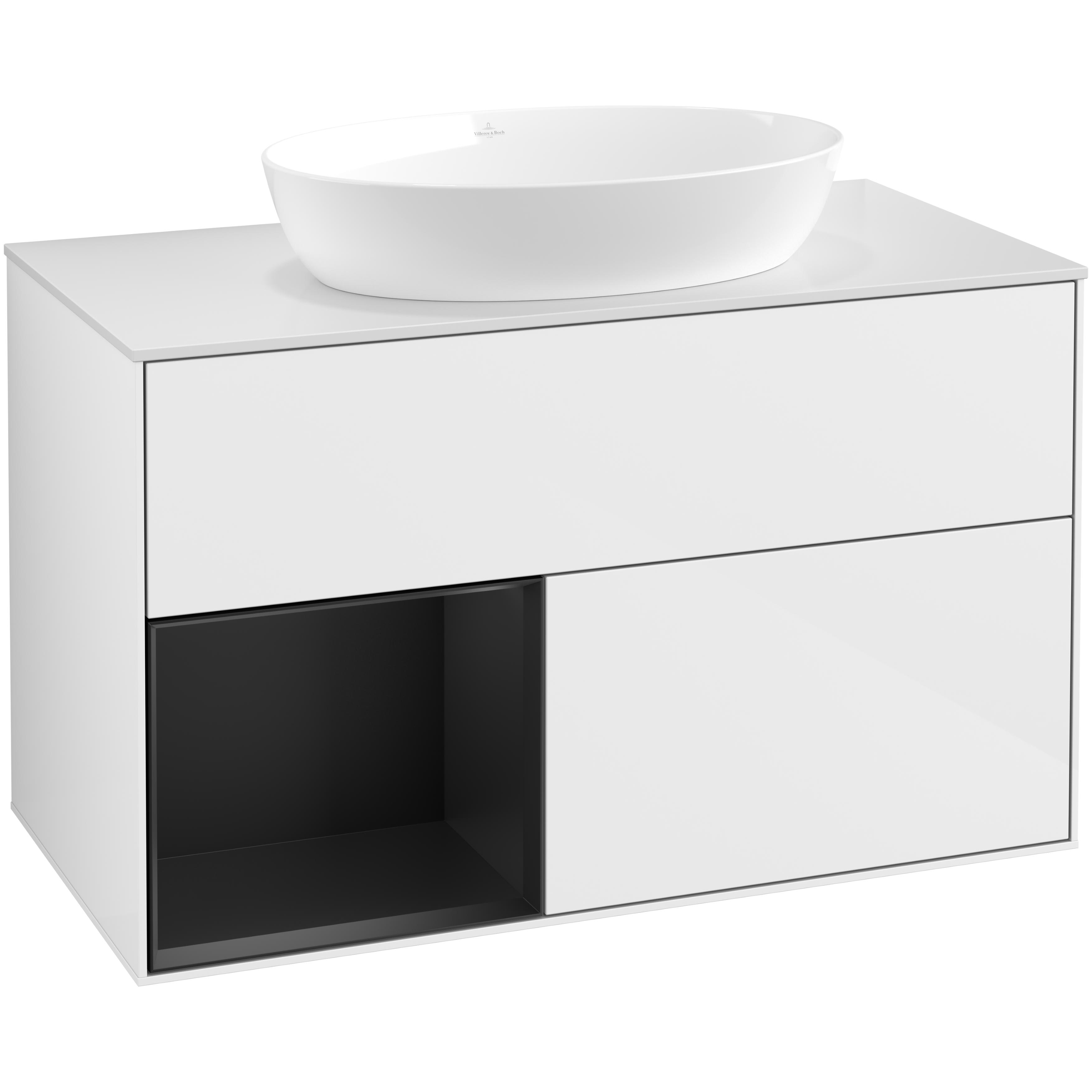 Tvättställsskåp Villeroy & Boch Finion med 2 Lådor Hylla och Bänkskiva för Fristående Tvättställ från Artis & Collaro