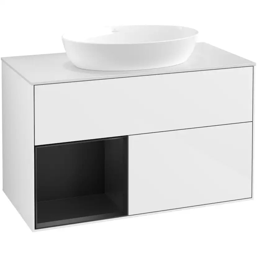 Tvättställsskåp Villeroy & Boch Finion med 2 Lådor Hylla och Bänkskiva för Fristående Tvättställ från Artis & Collaro