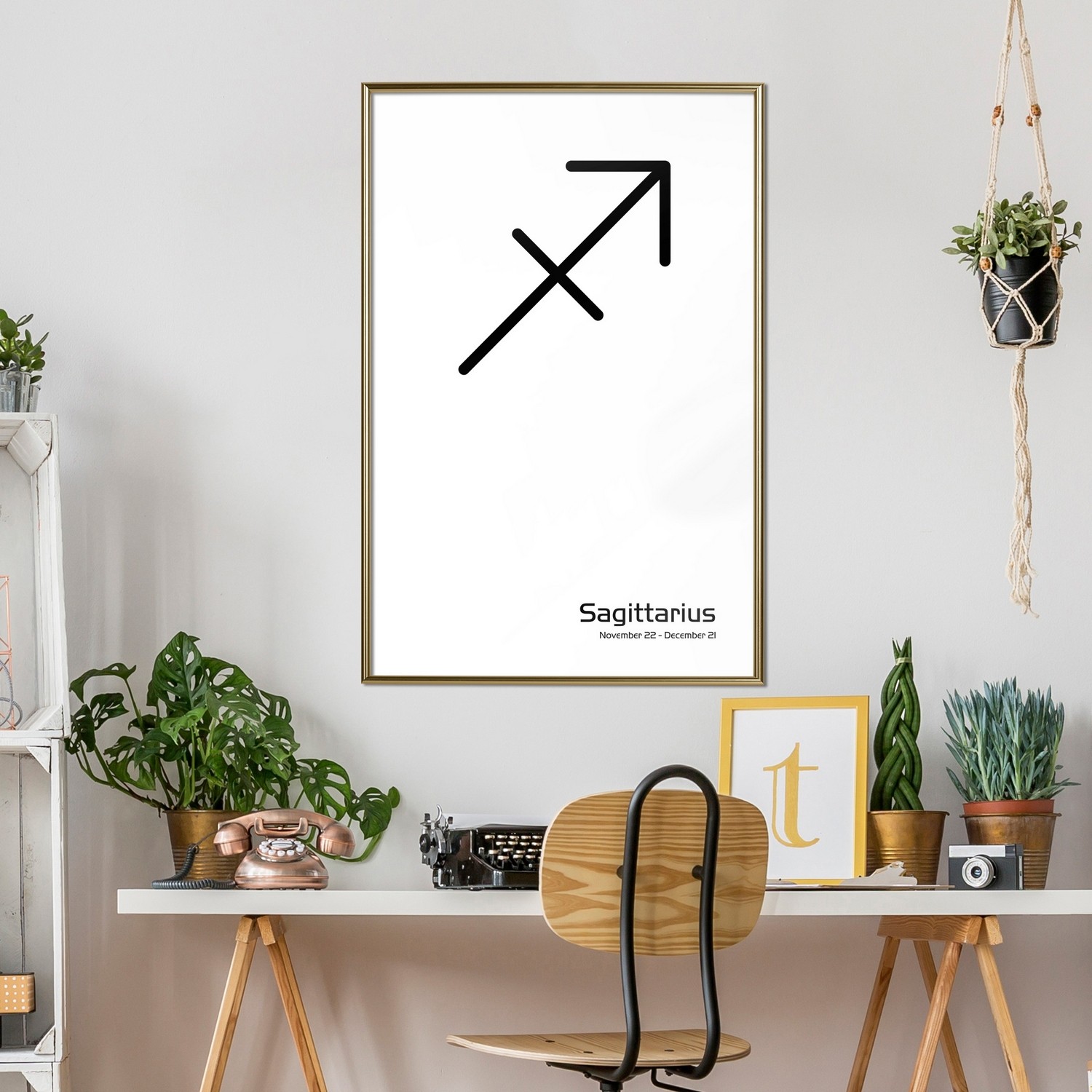Affisch - Sagittarius [Poster] 20x30 Guld ram, 20x30 cm