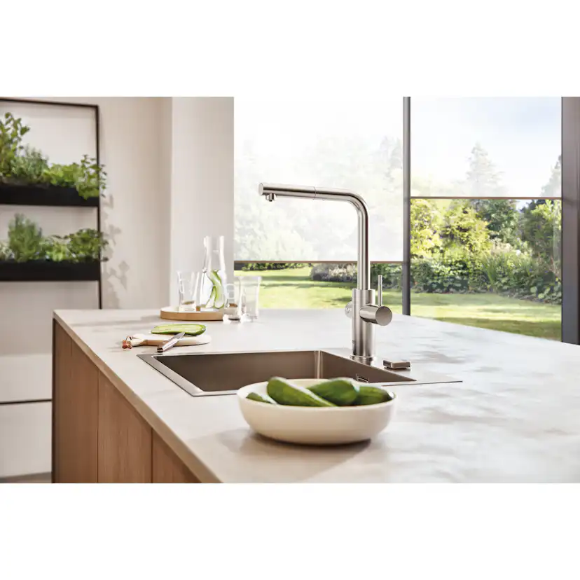 Köksblandare Grohe Blue Home med utdragbar L-pip Starter Kit Bluetooth
